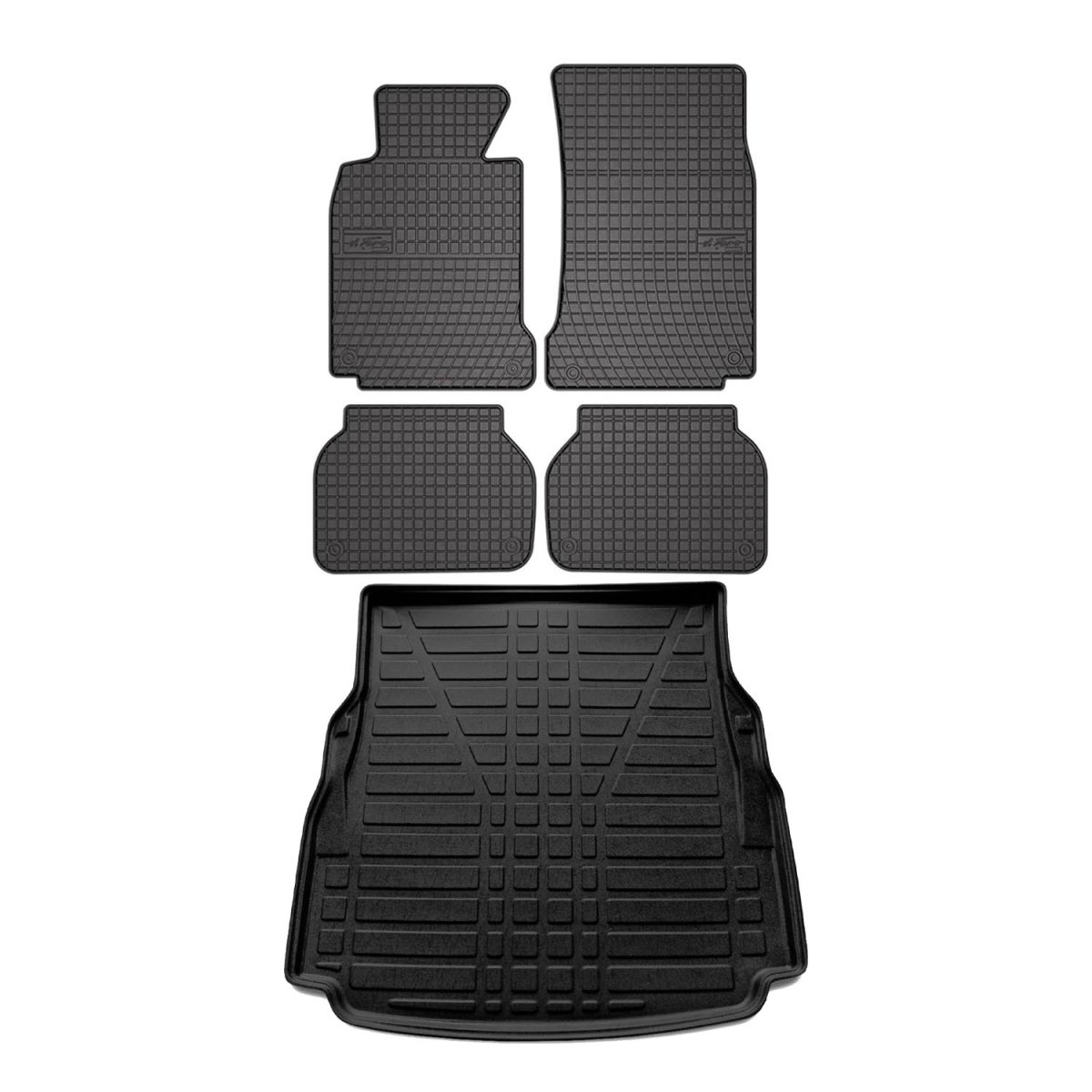 BMW 5 Series E39 Floor-Trunk Mats - Omac - El-Toro & YPS - Black - '97-'03
